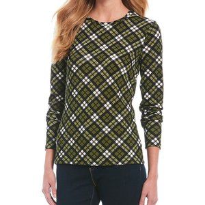 Michael Kors - Plaid Long Sleeve Crew Neck